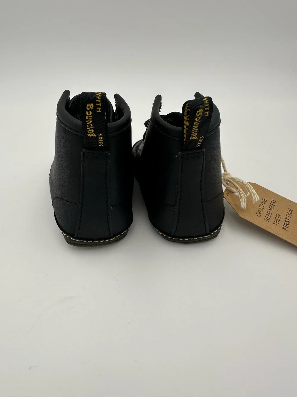 Dr. Martens Black Leather 1460 Crib Boots Shoes NWOB Size US 3
